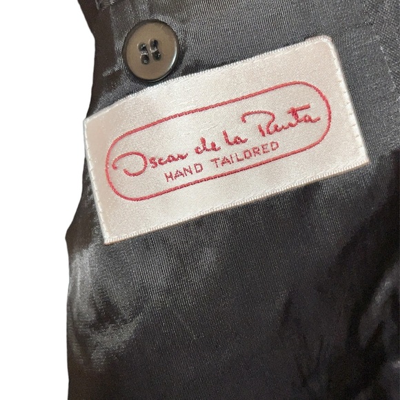 Oscar De Le Renta Men's Wool Blend Black Jacket - Picture 4 of 4